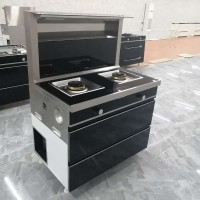 百典烟灶消一体式侧吸下排大吸力自动清洗一级能效集成灶