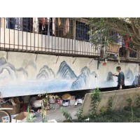 成都文化墙、墙体彩绘、手绘墙、墙绘墙画