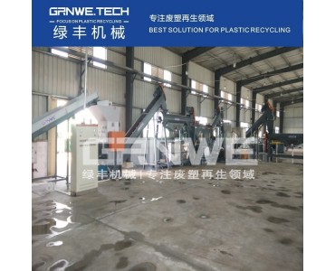 PET瓶杀虫剂瓶回收再生破碎清洗处理线