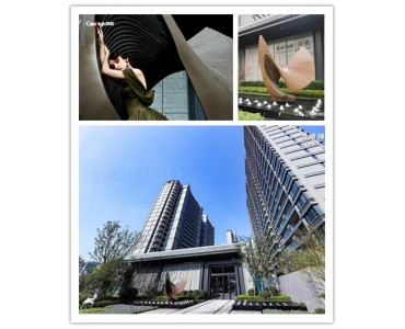 周口地产入口水景雕塑 烤漆抽象雕塑定制
