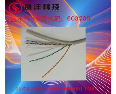 供应高品质24AWG纯铜导体UTPCAT6六类网络线